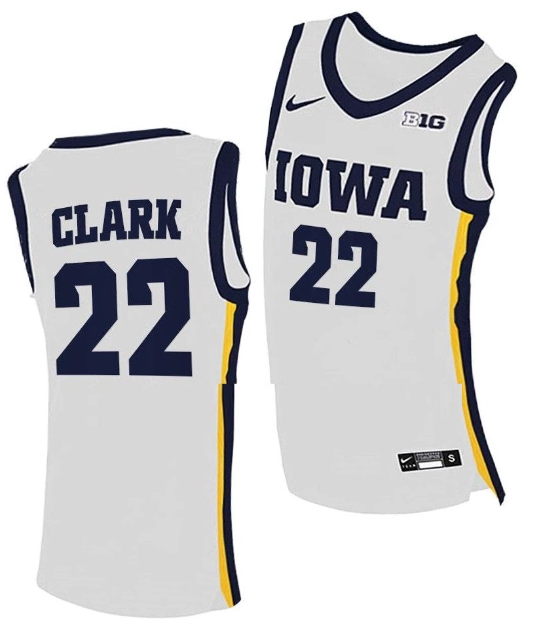 Caitlin Clark Jersey Iowa Hawkeyes College Basketball White #22 by My store basketball