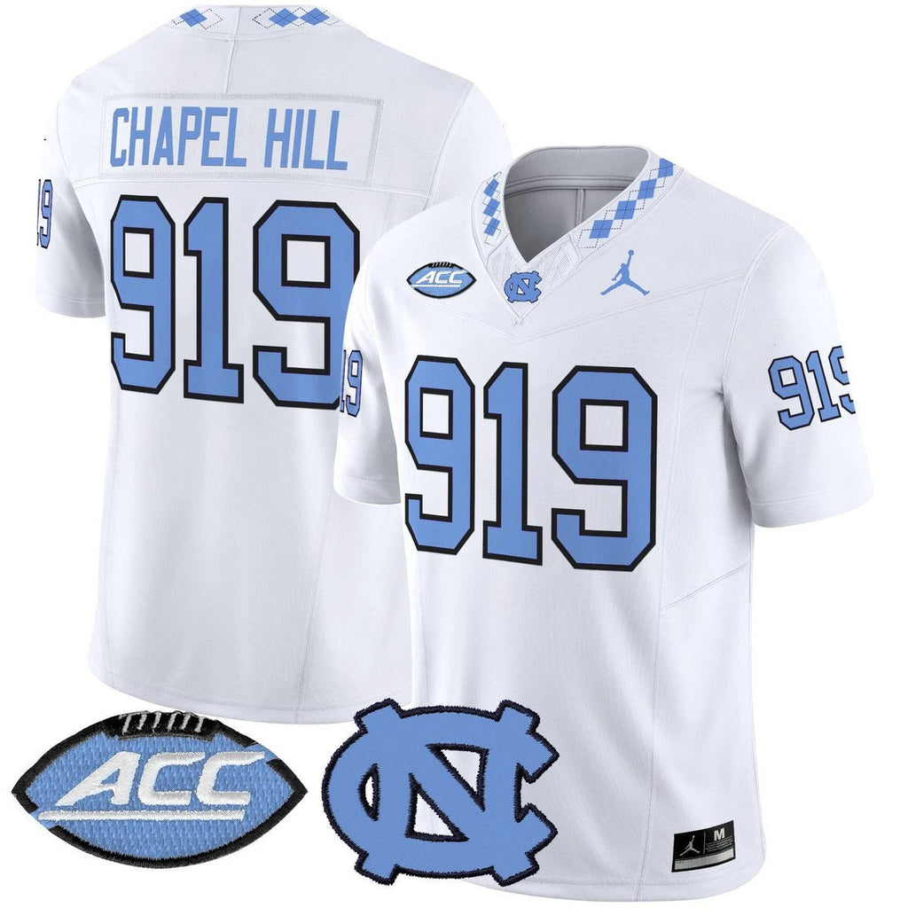 Chapel Hill Jersey #919 North Carolina Tar Heels 2025 Stitched White by My Store NCAA Football Jerseys