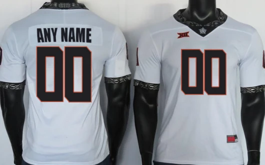 Custom Oklahoma State Cowboys Jersey Name and Number NCAA College Football White by My Store