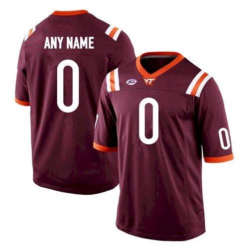 Custom Virginia Tech Hokies Jersey Name and Number NCAA College Football Maroon by My Store