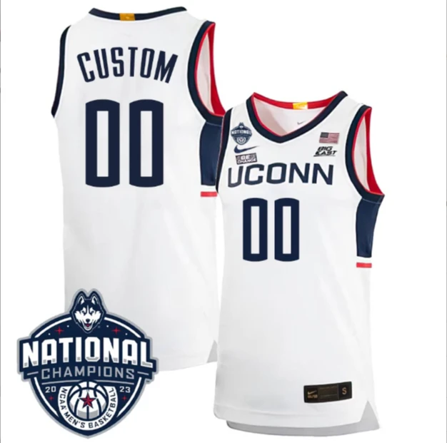 Custom UConn Huskies Jersey Name and Number 2023 National Champions College Basketball by My store basketball