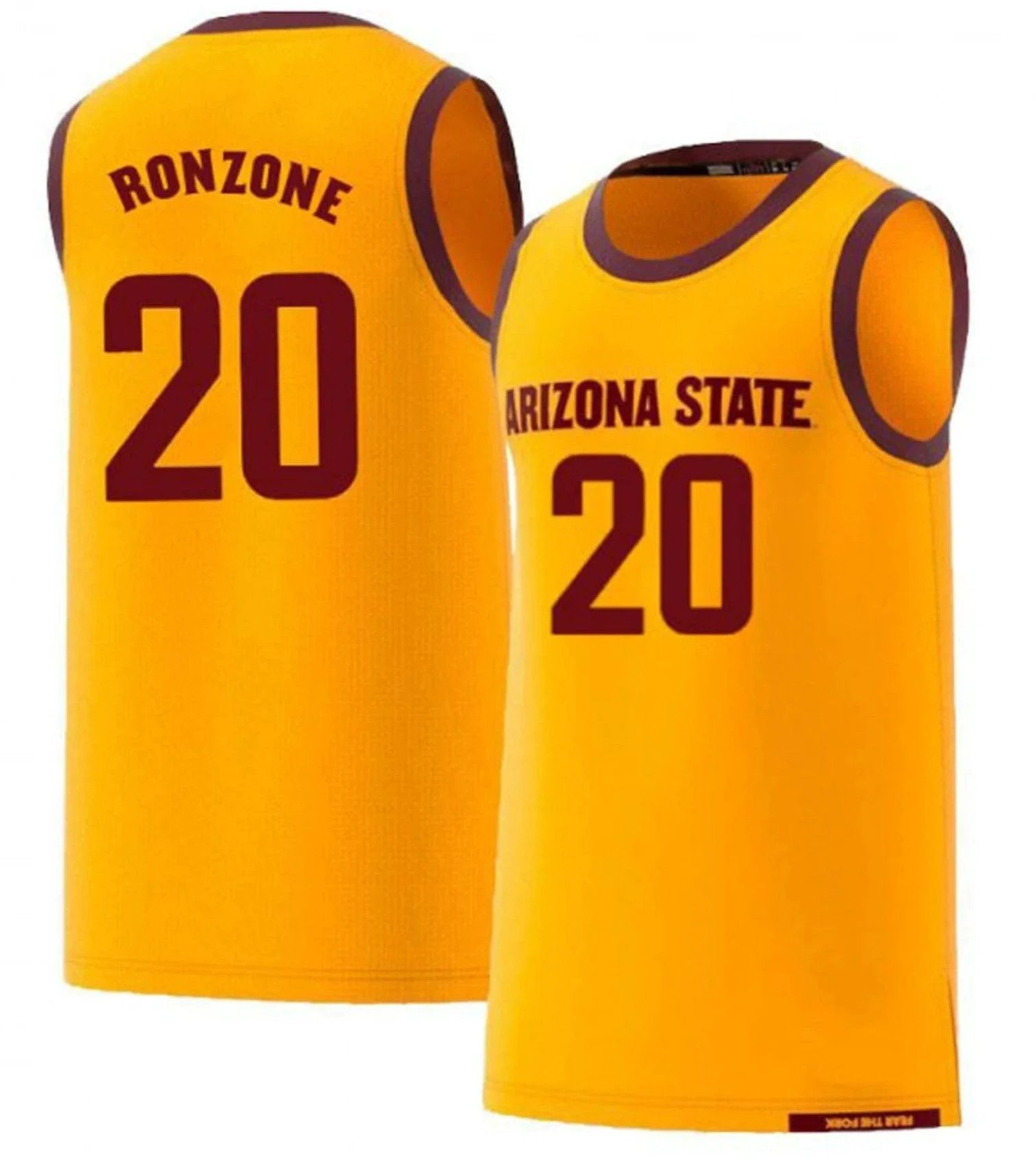 Cade Ronzone Jersey #20 Arizona State Sun Devils College Basketball by My store basketball