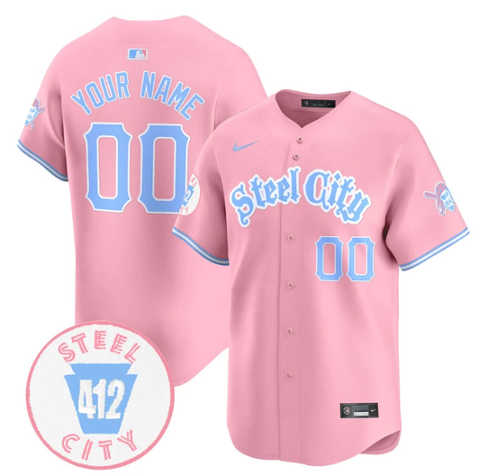 Custom Pittsburgh Pirates Jersey Bubblegum Pink Vapor Premier Limited Stitched Pink by My Store