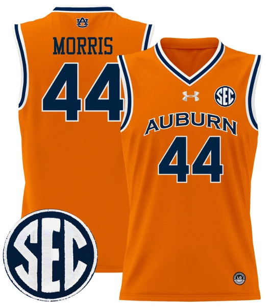 Chris Morris Jersey #44 Auburn Tigers 2024 Lightweight Basketball Orange by My store basketball
