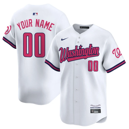 Custom Washington Nationals Jersey Name, Number Vapor Limited All Stitched White by My Store