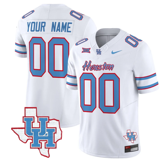 Custom Houston Cougars Jersey Name and Number Inspired Vapor College Football Limited All Stitched White by My Store