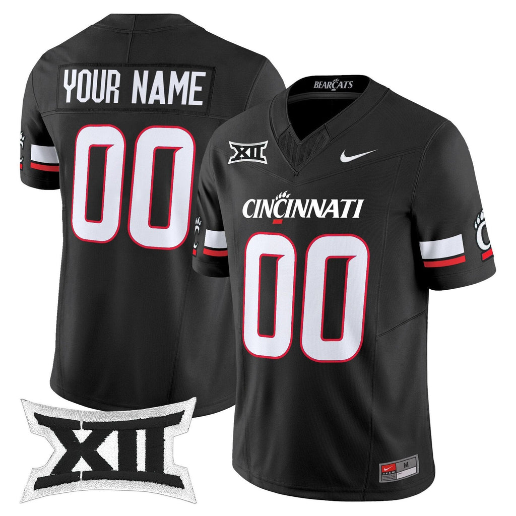 Custom Cincinnati Bearcats Jersey Name, Number 2025 Vapor Limited Stitched Black by My Store