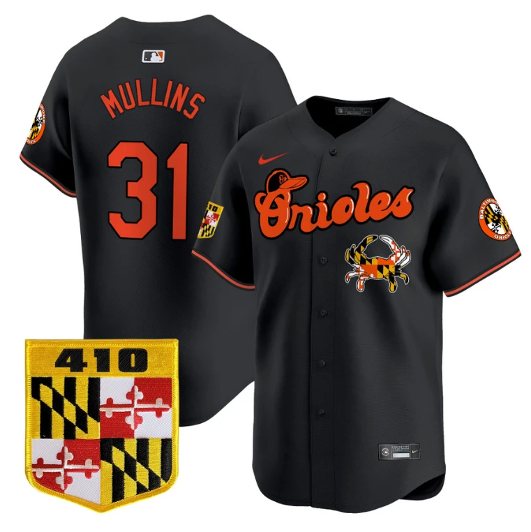 Cedric Mullins Jersey #31 Baltimore Orioles 410 & Chesapeake Crab Patch Limited Stitched Black by My Store