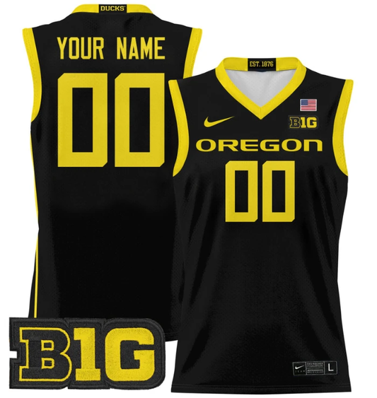 Custom Oregon Ducks Jersey 2024 Lightweight Basketball Black by My store basketball