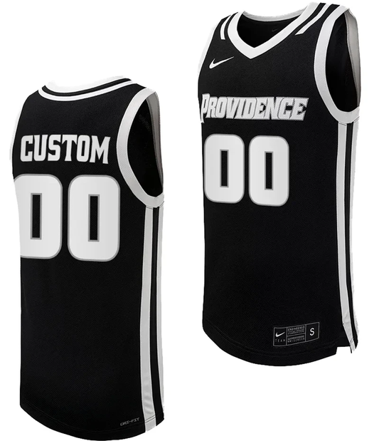Custom Providence Friars Jersey Name and Number Replica College Basketball Black Uniform by My store basketball