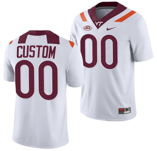 Custom Virginia Tech Hokies Jersey Name and Number NCAA College Football Replica White by My Store