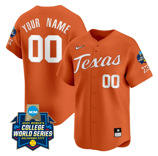 Custom Texas AM Aggies Jersey 2024 College World Series Champions Vapor Premier Limited NCAA Baseball Stitched Orange by My Store