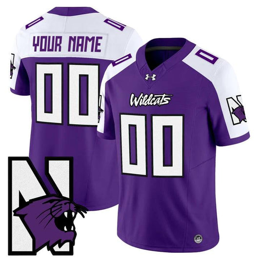 Custom Northwestern Wildcats Jersey Name, Number Honoring 95 Stitched Purple Alternate by NCAA Football Jersey