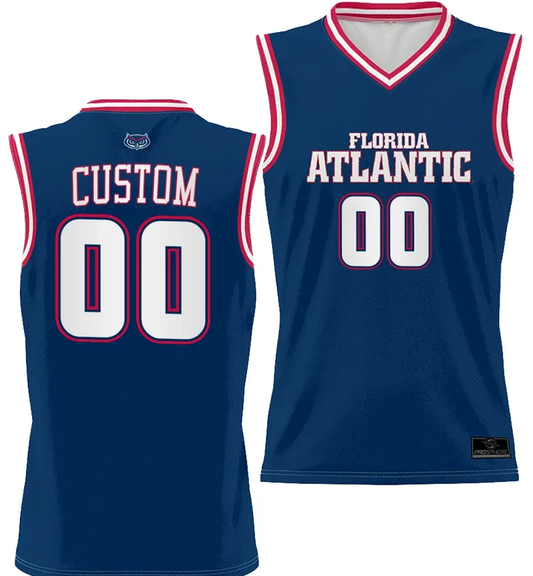 Custom FAU Owls Jersey Name and Number Full Sublimated Alternate Basketball Navy by My store basketball