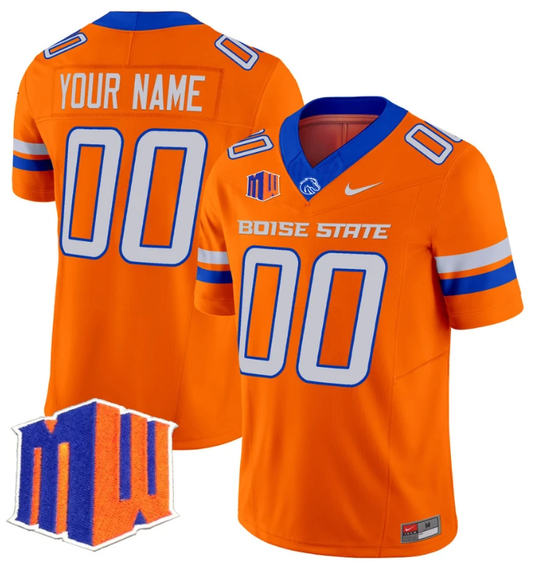 Custom Boise State Broncos Jersey Name and Number Vapor Limited College Football Stitched Orange by My Store