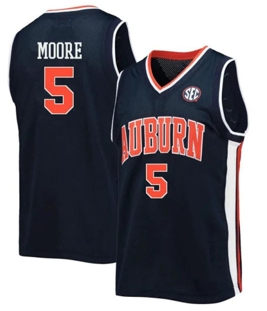 Chris Moore Jersey Auburn Tigers College Basketball #5 by My store basketball