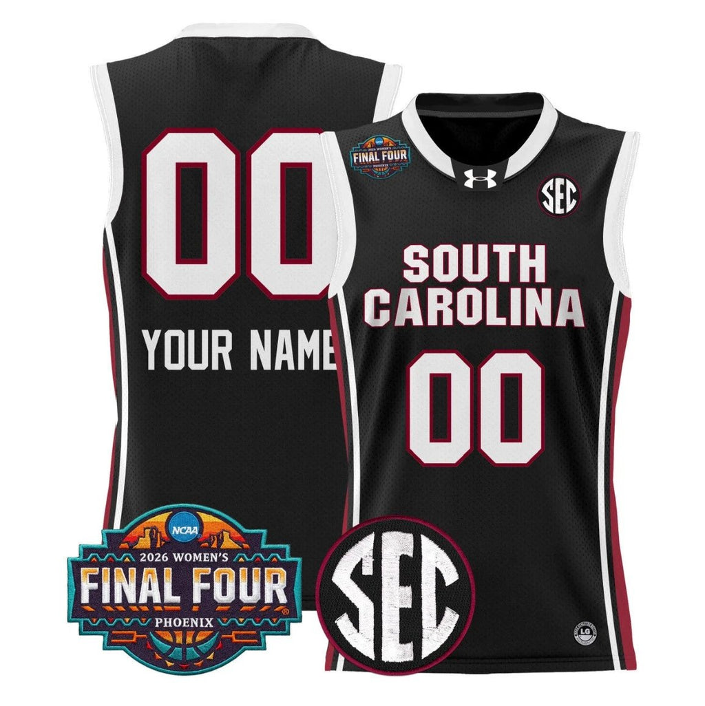 Custom South Carolina Gamecocks Jersey 2026 Final Four Stitched Black by My store basketball