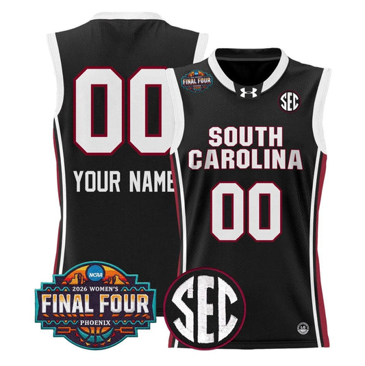 Custom South Carolina Gamecocks Jersey 2026 Final Four Stitched Black by My store basketball