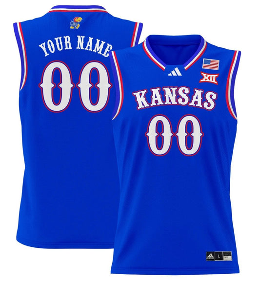 Custom Kansas Jayhawks Jersey 2024 Lightweight Basketball Stitched Royal by My store basketball