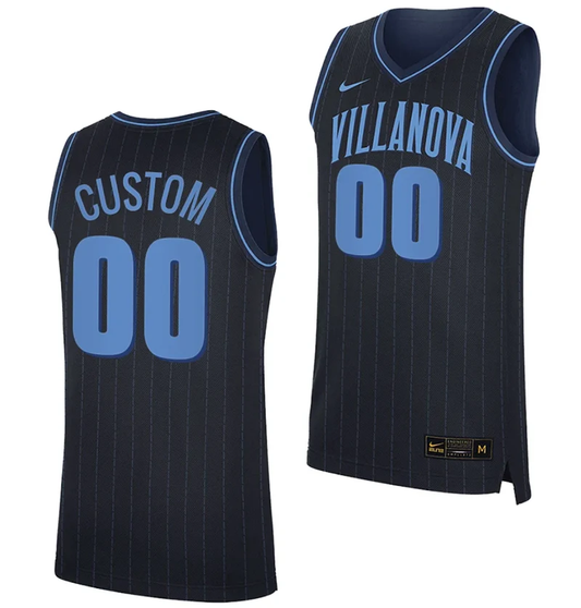 Custom Villanova Wildcats Jersey Name and Number Replica College Basketball 2023-24 Navy by My store basketball