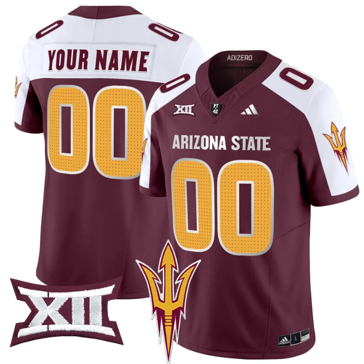 Custom Arizona State Sun Devils Jersey Name, Number 2024 Vapor Limited Maroon Alternate by My Store