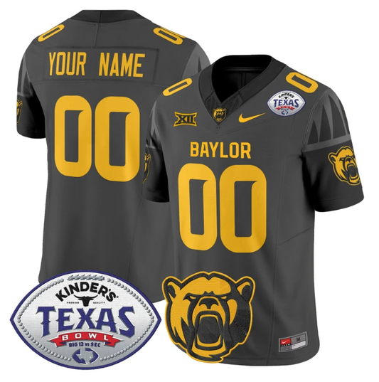 Custom Baylor Bears Jersey 2024 Texas Bowl Patch Football Stitched Black by NCAA Football Jersey