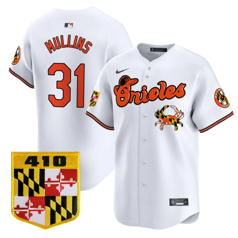Cedric Mullins Jersey #31 Baltimore Orioles 410 & Chesapeake Crab Patch Limited Stitched White by My Store