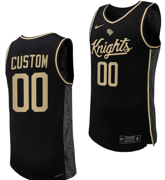 Custom UCF Knights Jersey Name and Number Replica College Basketball Uniform Black by My store basketball