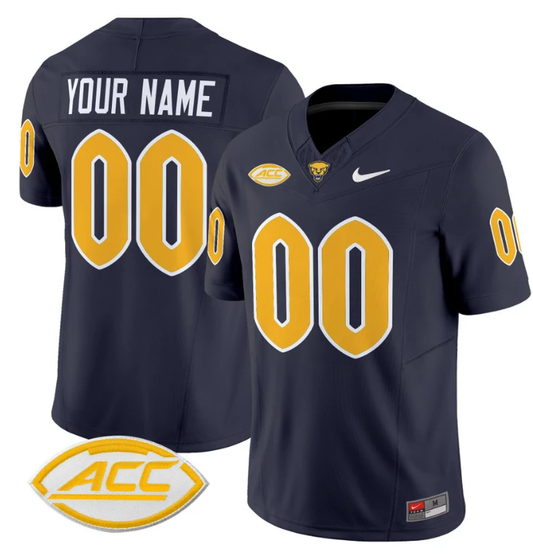Custom Pittsburgh Panthers Jersey Name and Number Vapor Limited College Football Stitched Navy by My Store