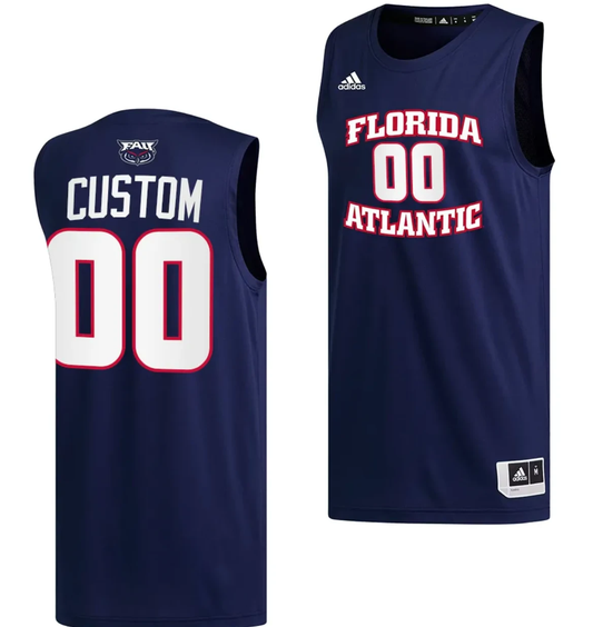 Custom FAU Owls Jersey Name and Number College Basketball Replica Navy by My store basketball