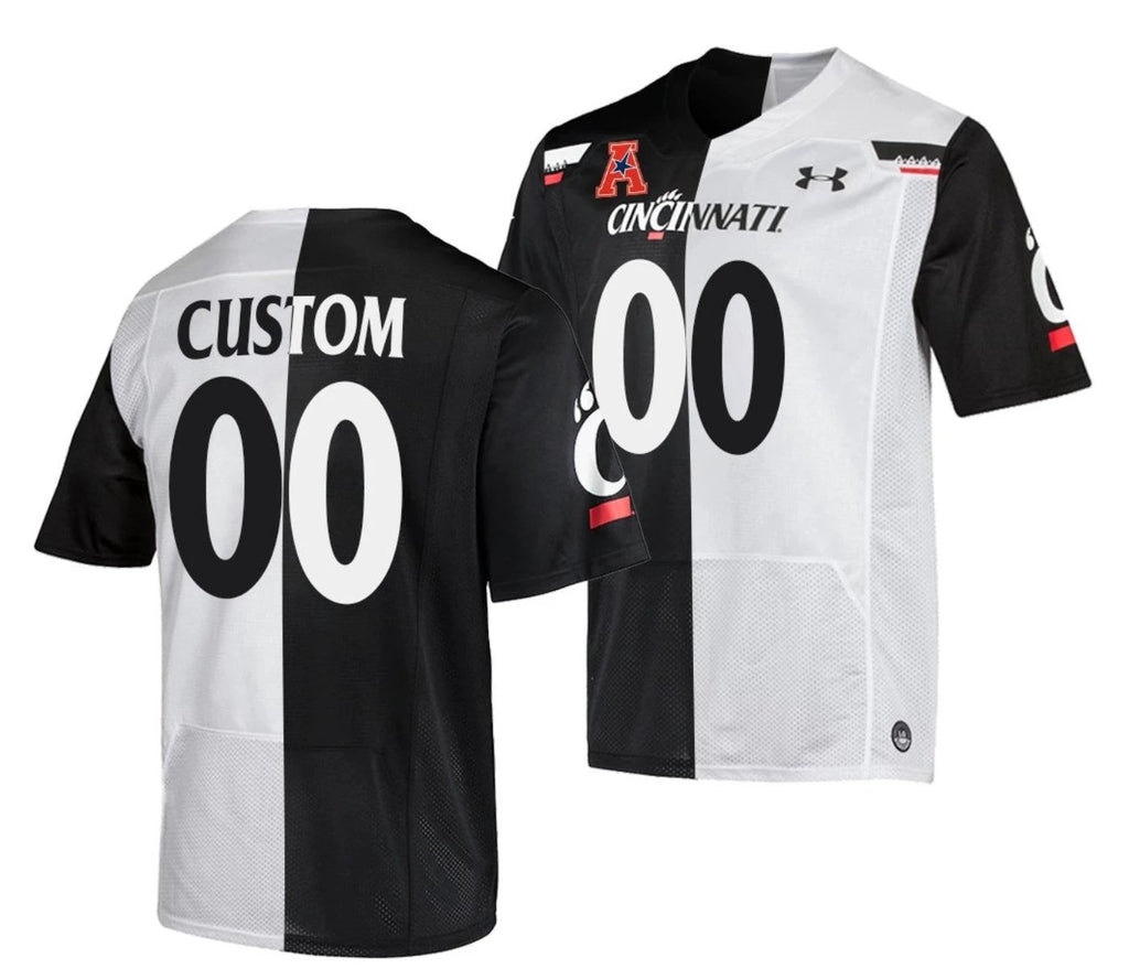 Custom Cincinnati Bearcats Jersey Name and Number NCAA College Football Black White by My Store