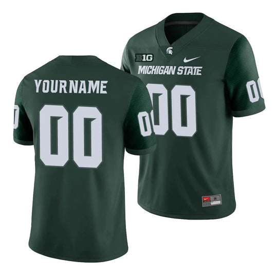 Custom Michigan State Spartans Jersey Name and Number College NCAA Football Green by My Store