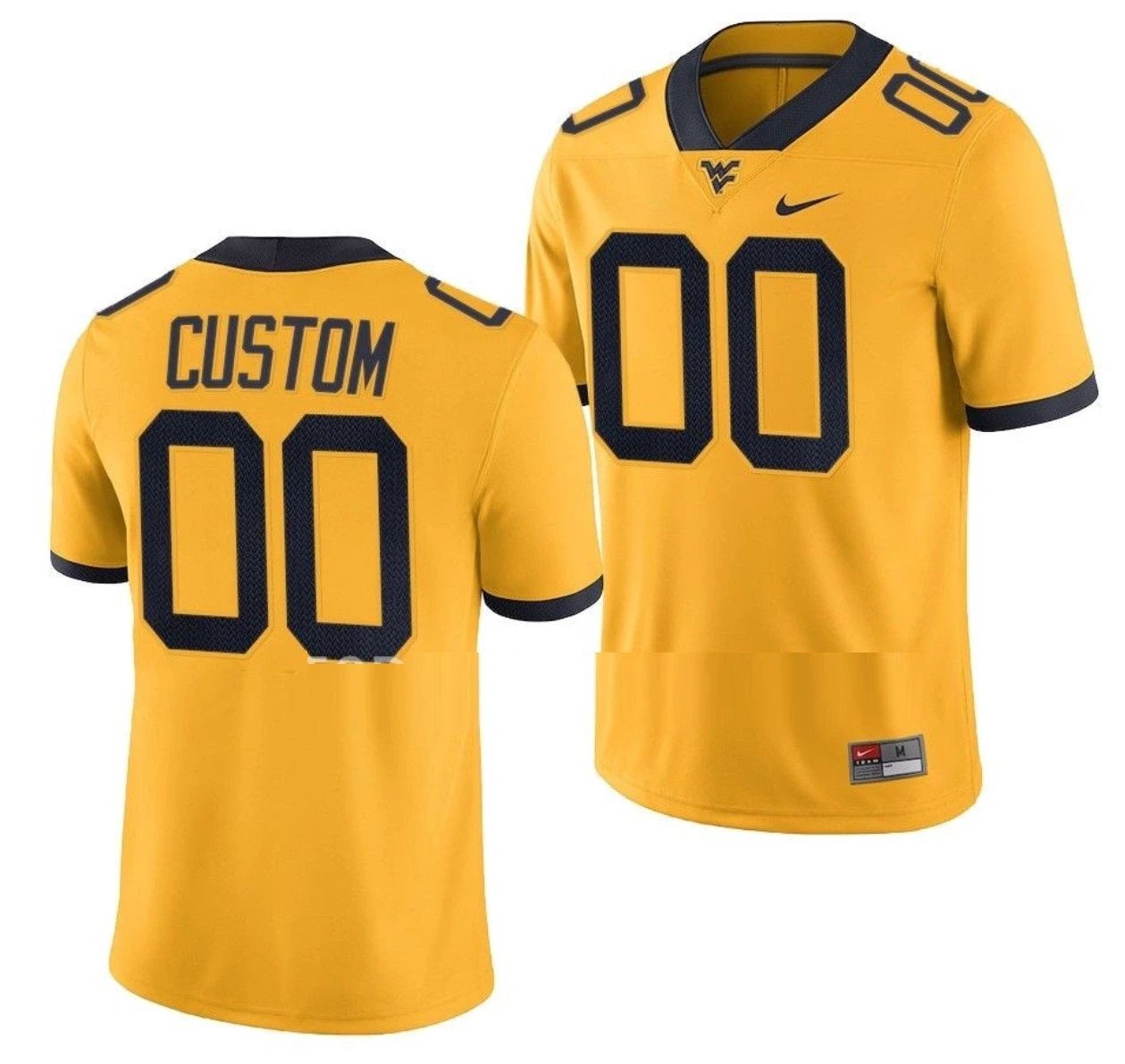 Custom West Virginia Mountaineers Jersey Name and Number NCAA College Football Alternate Gold by My Store