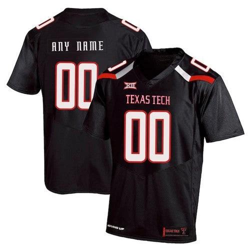 Custom Texas Tech Red Raiders Jersey Name and Number NCAA College Football Black by My Store