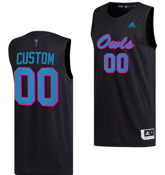 Custom FAU Owls Jersey Name and Number College Basketball Replica Black by My store basketball