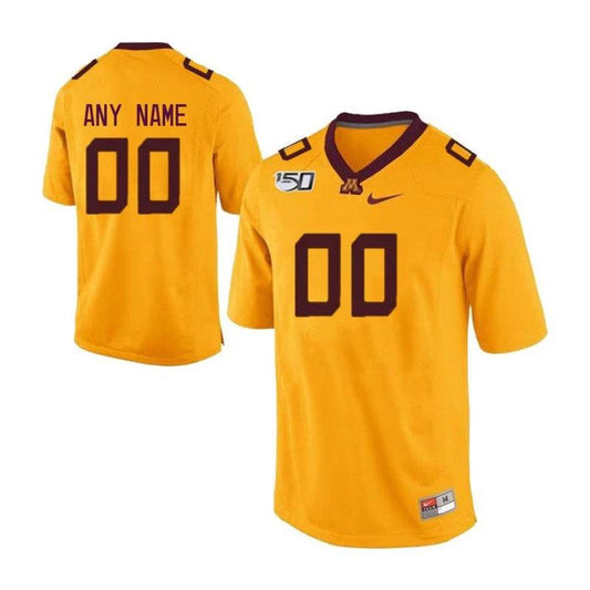 Custom Minnesota Golden Gophers Jersey Name and Number NCAA College Football Gold by My Store