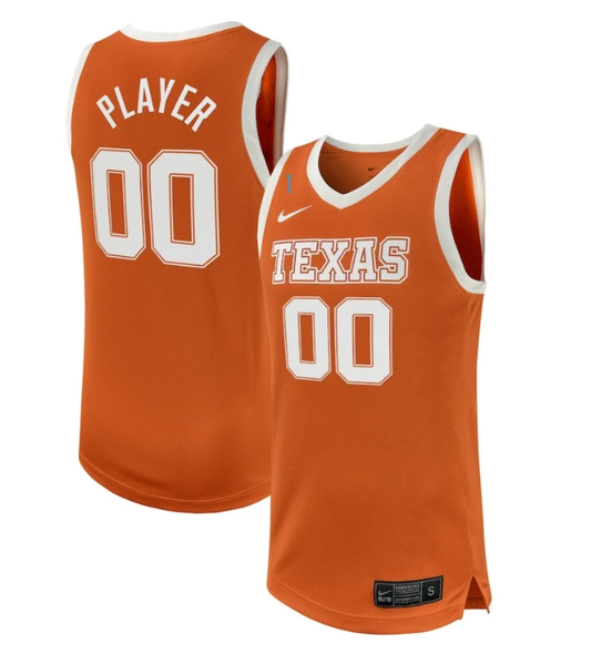 Custom Texas Longhorns Jersey Name, Number NIL Basketball Texas Orange by My store basketball