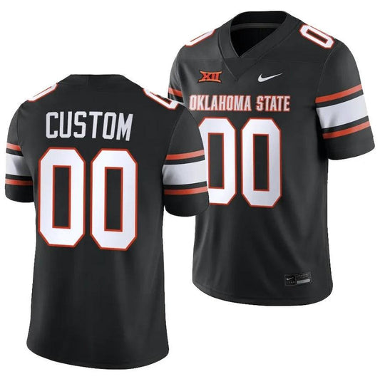 Custom Oklahoma State Jersey Name and Number College Football 2023 Game Black by My Store