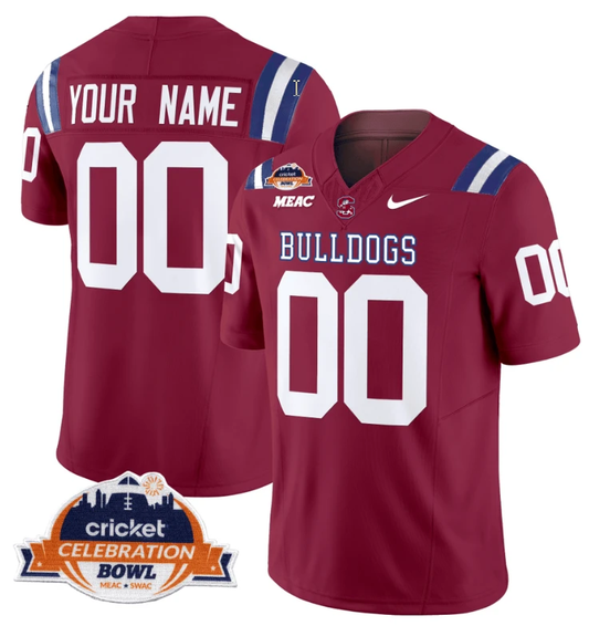 Custom South Carolina State Bulldogs Football Jersey Name, Number Garnet by My Store
