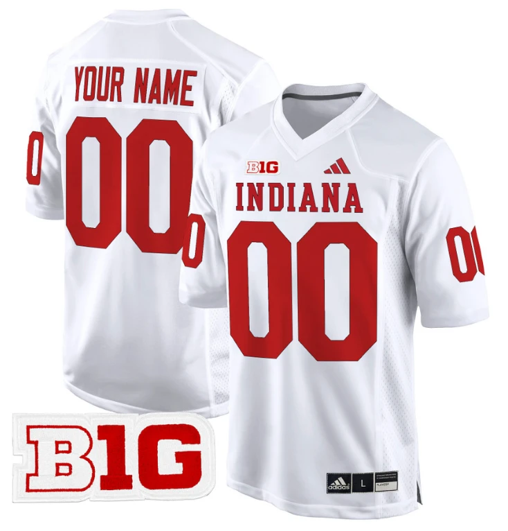 Custom Indiana Hoosiers Jersey 2024 Game V2 Football Stitched White by My Store