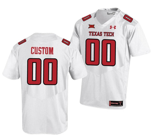 Custom Texas Tech Red Raiders Jersey Name and Number NCAA College Football Patch White by My Store