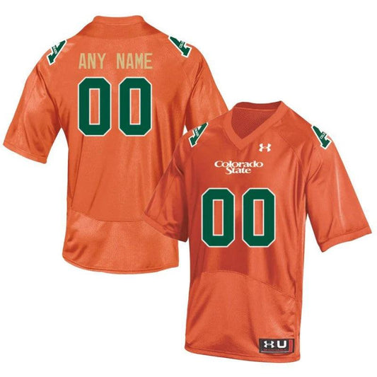 Custom Colorado State Rams Jersey Name and Number NCAA College Football Orange by My Store