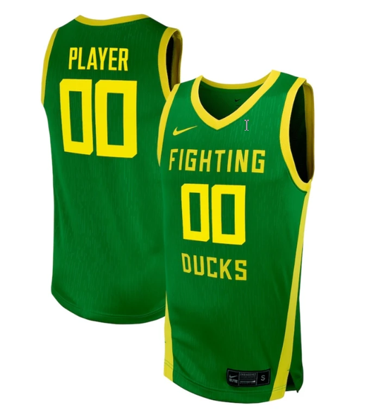 Custom Oregon Ducks Jersey Name, Number NIL Basketball Green by My store basketball