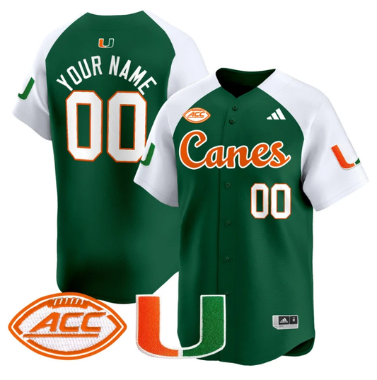 Custom Miami Hurricanes Jersey Name, Number 2024 Baseball V2 Orange Alternate by My Store
