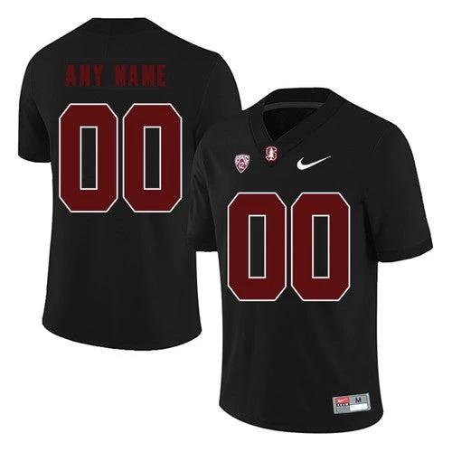 Custom Stanford Cardinal Jersey Name and Number NCAA College Football Black by My Store