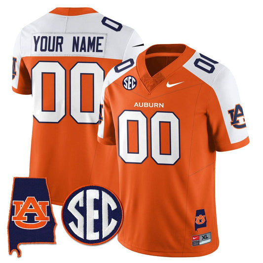 Custom Auburn Tigers Jersey Name, Number Alabama Patch Vapor Stitched Orange Alter by My Store NCAA Football Jerseys