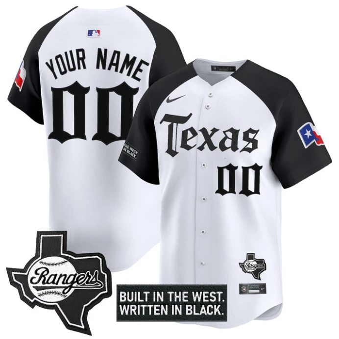 Custom Texas Rangers Jersey Gothic Frontier Edition Vapor Premier Limited Stitched Alternate by My Store