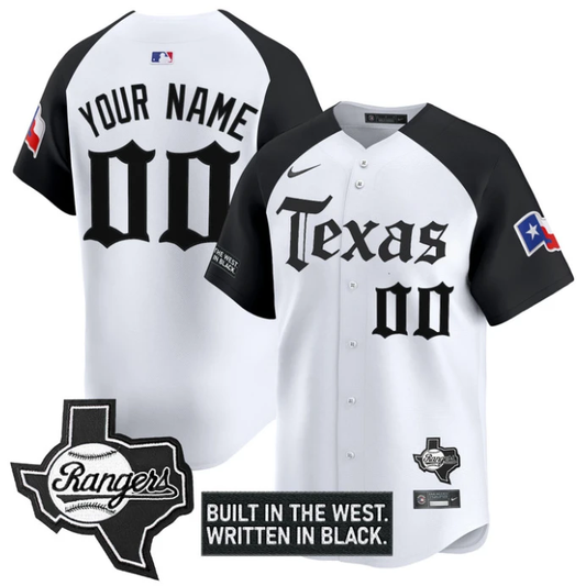 Custom Texas Rangers Jersey Gothic Frontier Edition Vapor Premier Limited Stitched Alternate by My Store