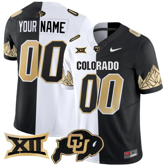 Custom Colorado Buffaloes Jersey Name, Number Vapor Big 12 XII Patch Stripeout by My Store