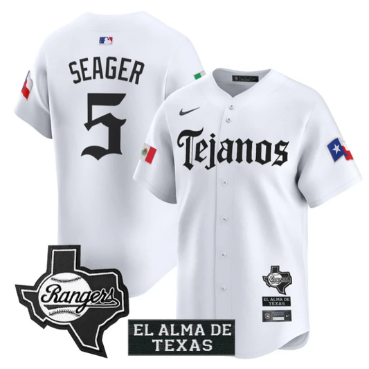 Corey Seager Jersey #5 Texas Rangers Mexico Tejano Barrio Style Vapor Limited Stitched White by My Store